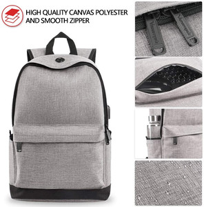 Tùy Chỉnh Logo Giá Rẻ Ba Lô Polyester Vải USB Sạc Trường Trung Học Ba Lô Học Sinh Mỏng Không Thấm Nước Máy Tính Xách Tay Ba Lô - Product Image 5