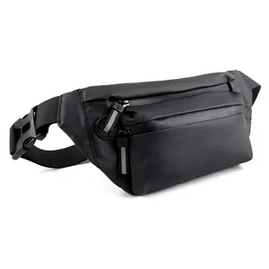 Custom Branding Waterproof Black Waist Running Bag Travel Waist Pack Fanny Bag