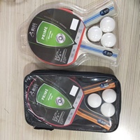 Raquettes de tennis de table en bois de bonne qualité à prix avantageux avec trois balles de ping-pong