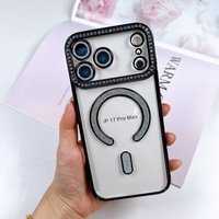 Pour iPhone 17 Air Pro Max Luxe Fille Cas Placage Bling Diamant Lentille Film Couverture pour iPhone 17 Air 16 15 14 13 12 11 Pro Plus