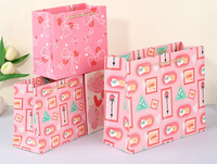 Groothandel Mini Lover Gift Verpakkings Tassen Voor Kleding Winkelen Aangepaste Logo Eco-vriendelijke Roze Valentijnsdag Cadeautassen Met Handvat