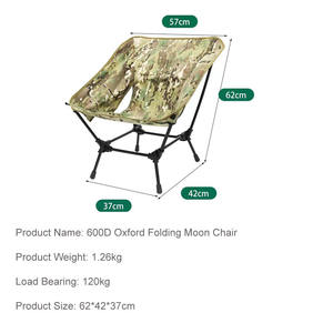 Silla Plegable de <span class=keywords><strong>Playa</strong></span> Resistente de Aluminio, Ideal para Campamentos, Pesca, Senderismo, Dormitorio <span class=keywords><strong>y</strong></span> Gimnasio - Product Image 3