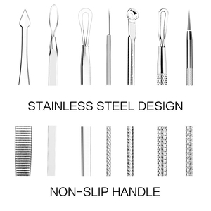 Kit de Extracción de Puntos Negros y Espinillas de Acero Inoxidable al Vacío para el Cuidado de la Piel del Rostro - Product Image 3