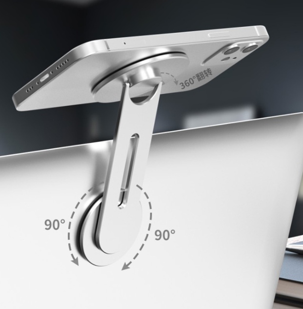 360 Degree Mobile Magnetic With Laptop Side Mount Magnet Phone Holder for Laptop for iphone 12 13 14