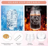 Coffrets cadeaux personnalisés en verre avec logo pour invités, clients, mamans, femmes, demoiselles d'honneur, pour mariage, fête, demande en mariage