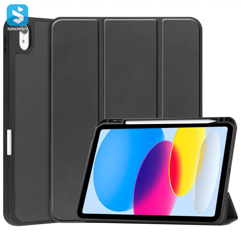 Kaster For ipad 10 Generation Case Trifold PU Leather Case With TPU Cover For iPad 10.9 2022
