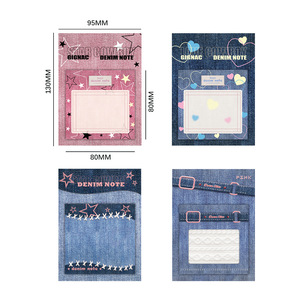 Vente en gros 40 feuilles 80*80mm Denim notes autocollantes Ins <span class=keywords><strong>compte</strong></span> Message Note N-<span class=keywords><strong>Word</strong></span> autocollants - Product Image 2