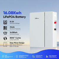 DAH Koper Stock Grosir Baterai Lithium Iron Phosphate 5kwh 10kwh 16kwh 8000 Siklus untuk Penyimpanan Energi Rumah, Cadangan Daya, dan Sistem Off-grid