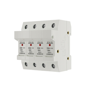 Soporte de fusible de cobre de 1P, 2P, 3P, 4P, RT18-32X, CA ~ 380V, 500V, 10x38mm, montaje de Riel DIN, adaptador inferior con fusible - Product Image 6