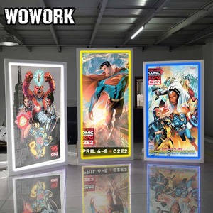 WOWORK Vente en gros de cabines photo personnalisées pour magazines, cabines photo avec éclairage <span class=keywords><strong>RGB</strong></span>, illustration lumineuse, toile de fond pour la décoration de mariage et de fête - Product Image 6