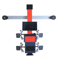 Machine d'alignement des roues à double écran avec suivi automatique et pont élévateur quatre colonnes pour usage commercial, professionnel et personnel