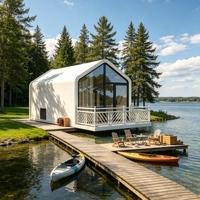 Maisonnette préfabriquée confortable et habitable pour projets hôteliers multi-appartements