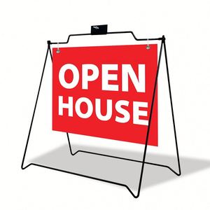 Custom Open House Signs Yard Sign <b>Frames</b> a <b>Frame</b> Metal Stand Store Street Sidewalk Foldable Banner Stand - Product Image 1