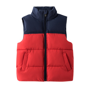 <span class=keywords><strong>Gilet</strong></span> en polyester pour enfants, automne-hiver, garçons, doublé, épais, chaud, color block, col roulé <span class=keywords><strong>zippé</strong></span>, imperméable, maternelle - Product Image 4