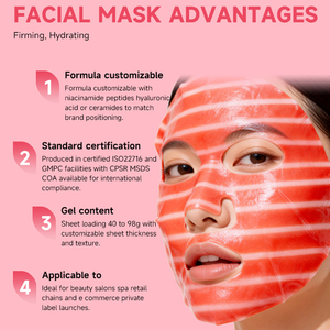 <span class=keywords><strong>Masque</strong></span> facial anti-âge au collagène de saumon en gros avec acide hyaluronique et vitamine C, raffermissant et hydratant, logo personnalisé, tous types de peau - Product Image 2