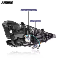 Système d'éclairage automobile JUSHUN Mise à niveau des phares à triple lentille Phares à LED pour Lexus IS Series 2013-2016