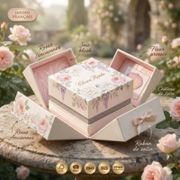 Boîte Cadeau Pliable de Luxe avec Grand Couvercle Rose Logo Personnalisé Papier d'Art Couleur Emballage Recyclable Laminage Mat Boîtes à Fente Utilisation de Bougies