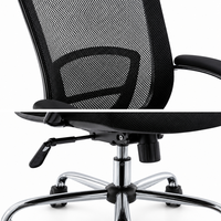 Chaise de bureau pivotante en maille pour conférence, inclinable à 180 degrés, ergonomique, pour cadre et personnel, idéale pour salle de réunion