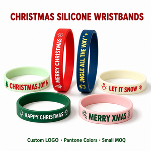Braccialetti in Silicone Personalizzati per <span class=keywords><strong>Natale</strong></span>, Impermeabili, per Eventi Festivi, Regali e Omaggi - Product Image 1