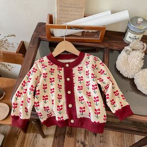 Suéteres para <span class=keywords><strong>niñas</strong></span> 2025 Otoño Invierno nueva chaqueta de punto para niños y <span class=keywords><strong>niñas</strong></span> cárdigan cálido para Bebés Ropa exterior gruesa - Product Image 2