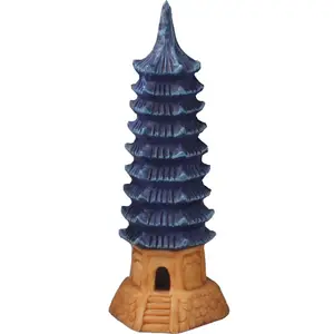 Torre simulada Leifeng Pagoda miniatura Micro paisaje bonsái acuario decoración figuritas