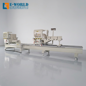 Scie à découper l'aluminium à double tête CNC E-WORLD, haute précision, pour la fabrication de fenêtres et de portes, 380V 4.4kw 1500kg, Shandong Chine - Product Image 2