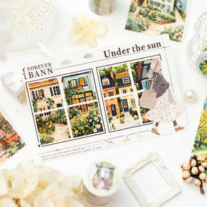 Cinta Adhesiva de Goma Activada por Agua, 1 Rollo, Pegatinas de Bucle para Decoración de Paisajes Escénicos - Product Image 1