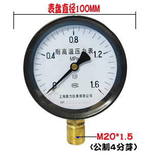 เกจวัดแรงดันสูง YTH100 0-1.6 MPa สำหรับหม้อไอน้ำ - Product Image 5