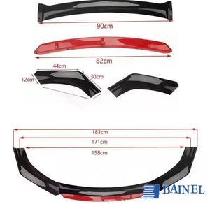 Bainel universale piccolo bordo anteriore labbro di protezione rossa ABS rivestimento anteriore paraurti anteriore a tre sezioni labbro anteriore quattro sezioni - Product Image 6