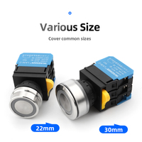 Interruptor de botón a prueba de agua IP65 de 22mm, cierre momentáneo de retorno, autorreinicio/bloqueo, arranque de parada