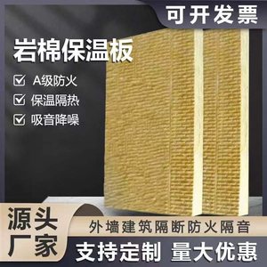 Panneau de laine de roche 50 mm, isolation résistante à la compression pour les murs extérieurs des bâtiments, usines et bureaux - Product Image 2