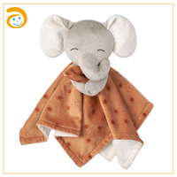 Doudou en peluche avec tête d'animal pour bébé, couverture de sécurité douce, jouet réconfortant pour le sommeil, apaisant pour nouveau-né, essentiel pour la chambre de bébé