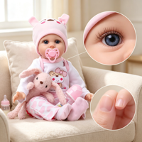 Weiche Vinyl Lebensechte Reborn-Babypuppe 55cm Realistische Neugeborenen-Puppe Beruhigender Begleiter Spielzeugpuppe Geschenk