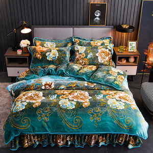 Selimut Tempat Tidur Gaya Baru Grosir Tekstil Musim Dingin Hangat Flanel Tebal Lembut Desain Kartun Pilihan Rumah Set Sprei - Product Image 5