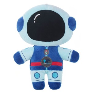 Jouets à mâcher pour chiens écologiques en peluche, en forme de fusée d'astronaute, pour la santé dentaire, avec sonnette, pour chiots, motif dessin animé, collection étoiles étoilées - Product Image 5