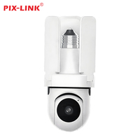 Caméra de sécurité intelligente PIX-LINK CAM RW118P-L90 pour la maison intelligente, éclairage intégré à trois pales, style ventilateur, caméra d'ampoule réseau intérieure