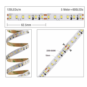 DC24V 9.6W 120LEDS 3OZ Flexibles <span class=keywords><strong>LED</strong></span>-Streifen licht Smart Konstantstrom-Licht leiste <span class=keywords><strong>20</strong></span> Meter Länge Ingenieur wahl Keine Spannung - Product Image 1