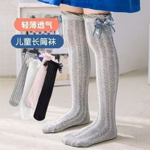 Girls Over The Knee <b>Socks</b> White Bow Knit Long <b>Socks</b> For Women Spring Autumn Style Breathable Thin Cotton <b>Socks</b> - Product Image 3