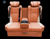Canapé-lit de luxe pour voiture, utilisé pour la conversion de véhicule avec fonction coulissante et accoudoir central, sièges couchants pour bus