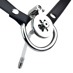 Dispositivo de Castidad Masculino FRRK de Acero Inoxidable 304, Catéter Uretral, Cinturón de Bondage, Anillo de Castidad, Jaula para Pene - Product Image 1