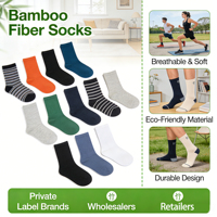 Chaussettes de compression en mélange de coton et de bambou pour la course à pied et le sport, collection printemps, avec logo, unisexe, vente en gros