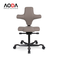 Silla de Oficina Ergonómica 8106, Taburete Giratorio Tipo Silla de Montar con Resorte de Gas de 210 mm, Base de Aleación de Aluminio, Sillas de Escritorio, Sillas de Oficina