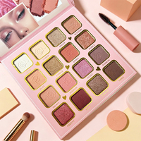 Palette de Maquillage Tout-en-un en Gros Marque Privée, Coffret Pliant Rose Gaufré, Ensemble Fard à Paupières, Visage et Lèvres, Prix de Gros