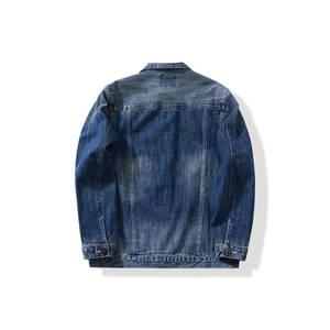Vestes en jean pour hommes de haute qualité, 100% coton, lavage moyen, motifs unis, décontractées, vintage, respirantes, lavables - Product Image 6
