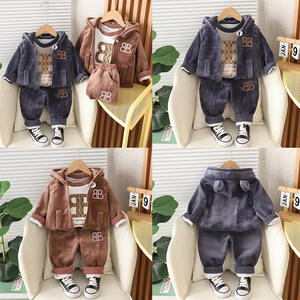 Ensembles de Vêtements d'Hiver d'Automne Directement d'Usine, Ensemble Trois Pièces Dessin Animé pour Enfants, Pantalon et Vêtements Chauds - Product Image 3