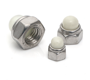 M6 M8 M10 M12 <span class=keywords><strong>DIN986</strong></span> Sechskant-Sechs kant muttern mit gewölbter Nylon kappe - Product Image 4