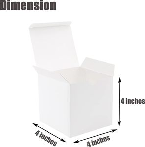 Caja de Regalo de Papel Kraft Blanco Elegante y Ecológica Personalizada para Guardar Alimentos de Panadería, Perfumes, Golosinas, Recuerdos de Bodas y Fiestas - Product Image 6