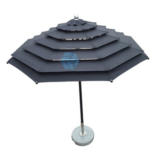 Parapluie extérieur professionnel en aluminium imperméable à l'eau 6-<span class=keywords><strong>Parasol</strong></span> classique de style pliant laminé pour une utilisation dans la cour - Product Image 1