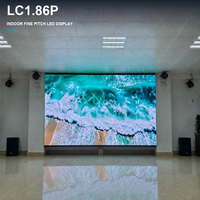 Mur vidéo LED intérieur à pas fin 1,839 mm, module SMD couleur intégrale 640x480, boîtier en aluminium moulé sous pression, service frontal