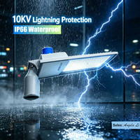 Éclairage public professionnel KC BIS PSE LED extérieur industriel 100-277V, couleur gris aluminium, 5700K, cellule photoélectrique, 100W